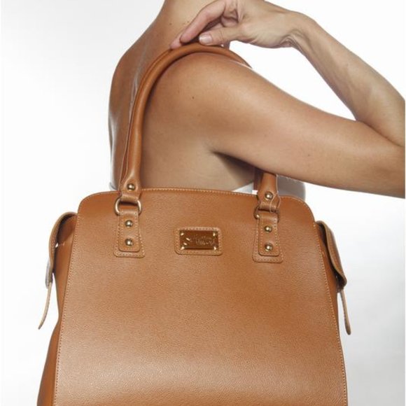 Bintou Brown Italian Leather Handbag - Picture 5 of 6